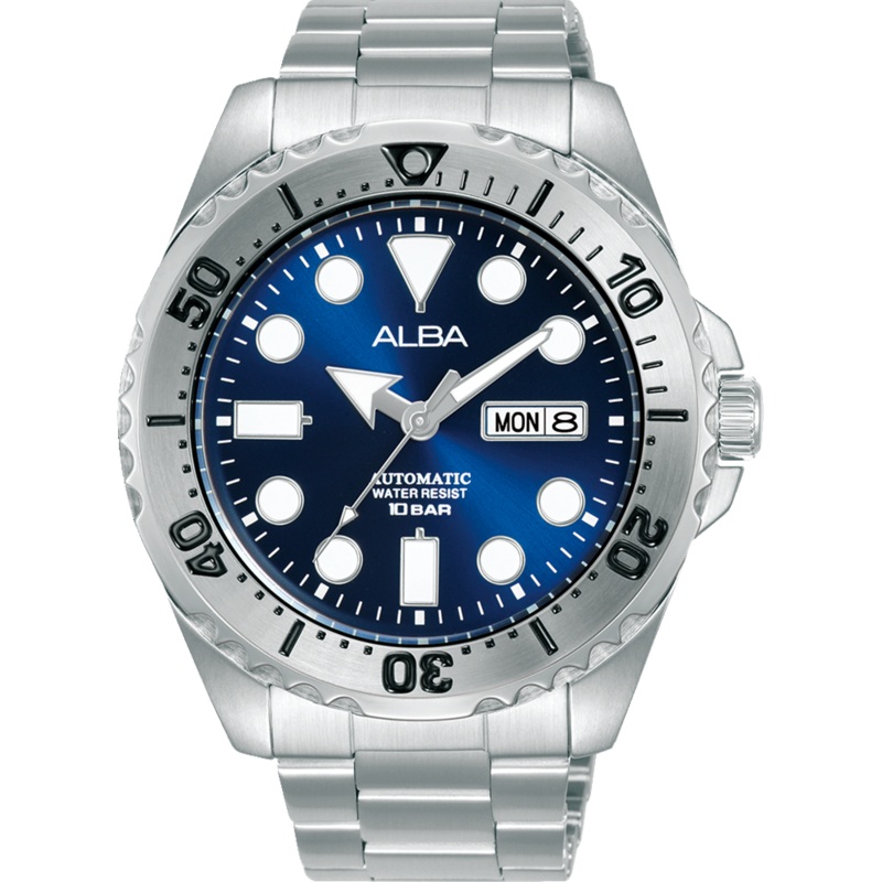 Alba Active Analogue Stainless Steel Blue Dial Watch AL4489X