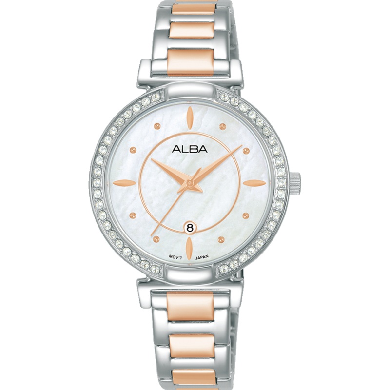 Alba Fashion Analogue Stainless Steel Mother of Pearl Dial Watch AH7BE9X