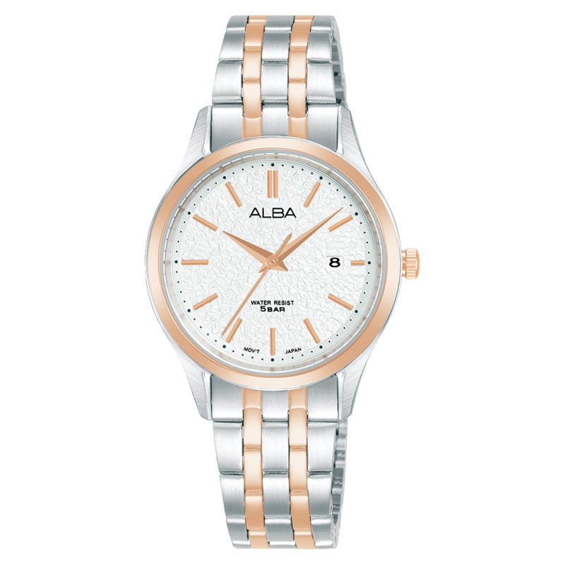 Alba Prestige Analogue Stainless Steel White Dial Watch AH7BR6X